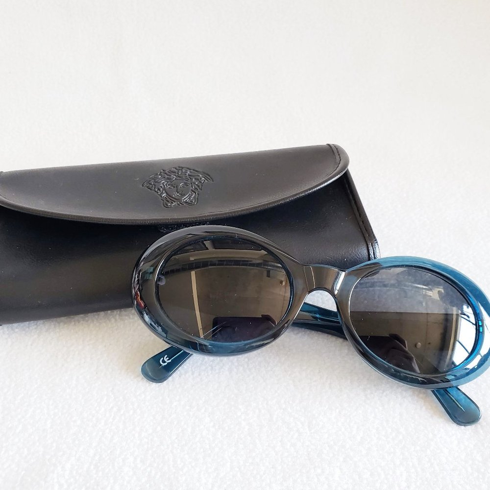 Vintage Gianni Versace Sunglasses 403/G 416 Teal Blue - Italy